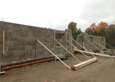 ICF Block wall with old bracing technique