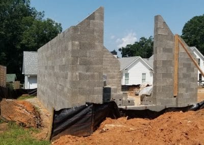 Gable walls with Insulated Concrete Forms